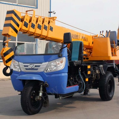 telescoping boom mobile 3 ton truck crane 3 wheels crane