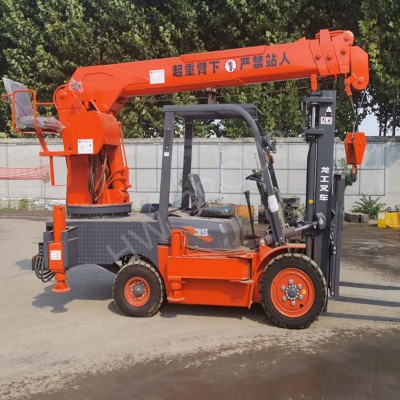 Mini crane trucks forklift with diesel engine