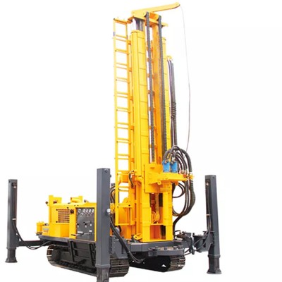 Crawler air compressor water well drilling rig machine