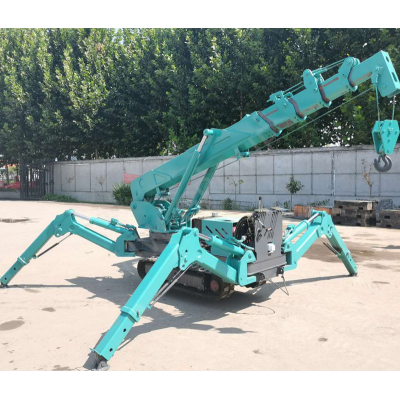 Mini Folding 3T telescopic crane Small Hydraulic spider crane