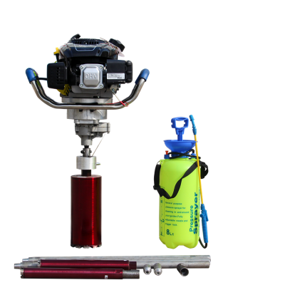 Portable borehole backpack core drilling machine