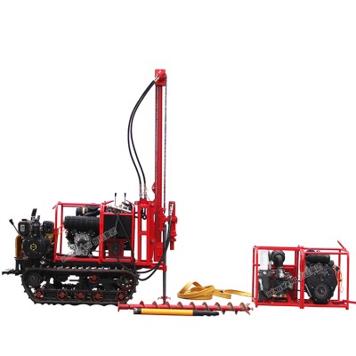 geological prospecting air rock drill stone hole borer machine with 3.8m3/min aire compressor