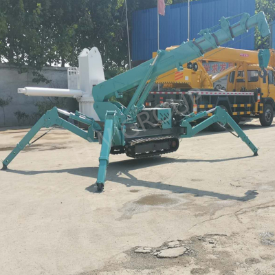 3T portable Mobile Floor Electric Mini telescopic Spider Crane