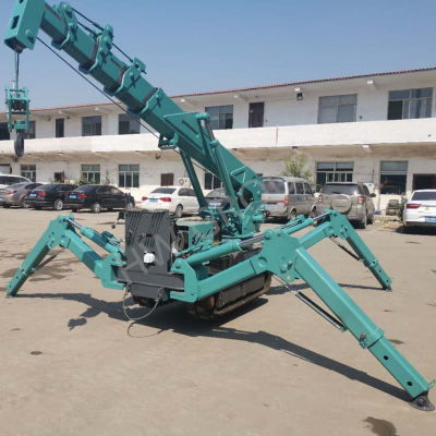 Narrow Space 3Ton portable Mini telescopic Crawler Spider Crane